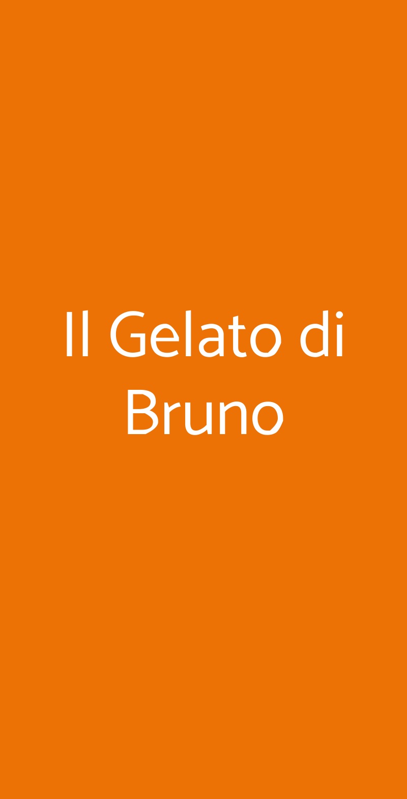 Il Gelato di Bruno Roma menù 1 pagina