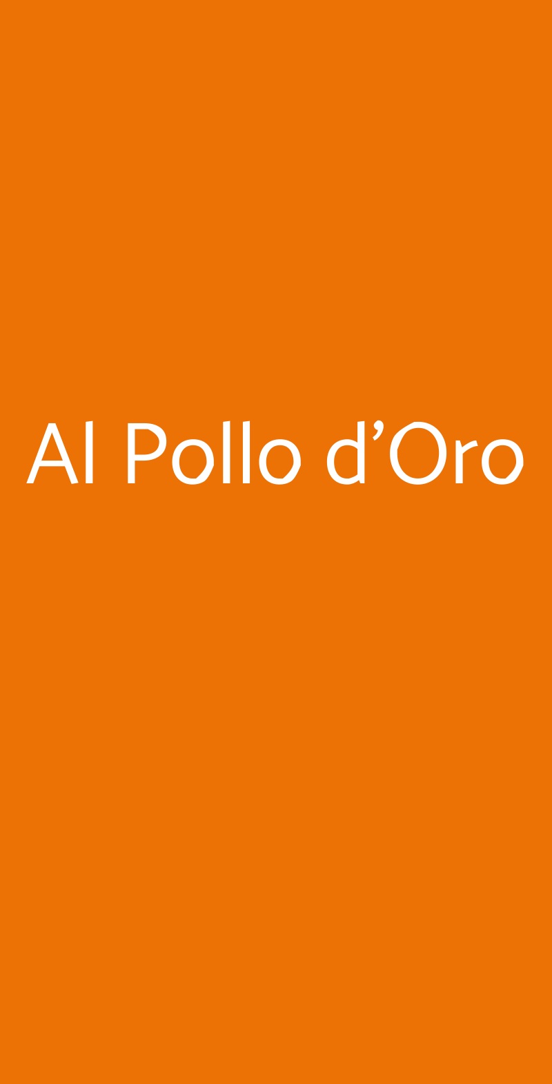 Al Pollo d'Oro Palermo menù 1 pagina
