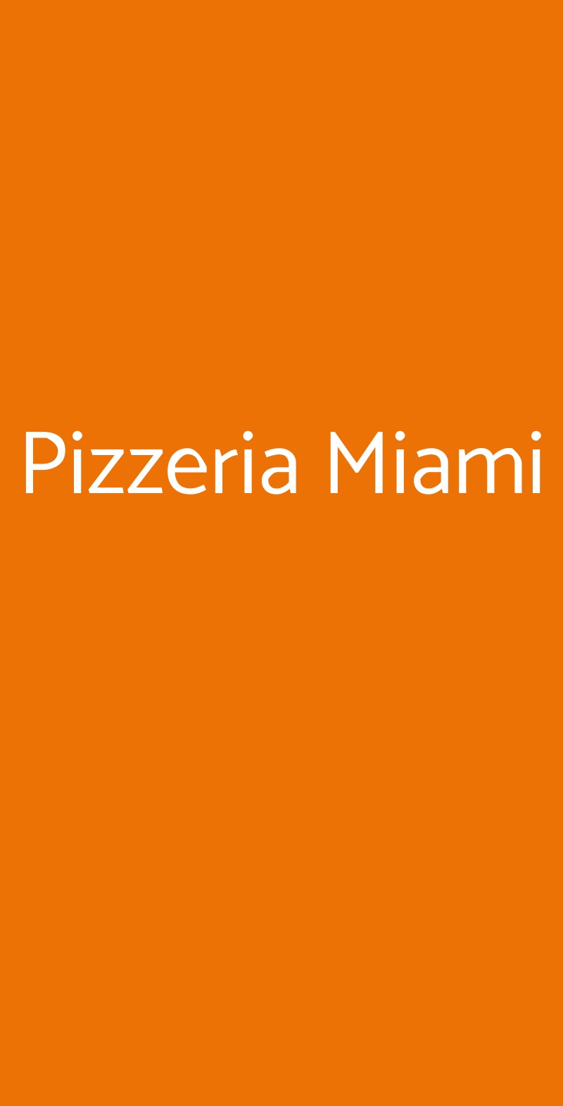 Pizzeria Miami Sesto San Giovanni menù 1 pagina