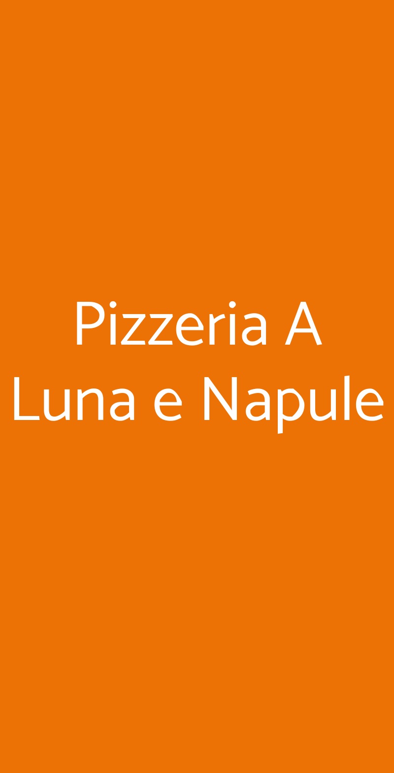 Pizzeria A Luna e Napule Bologna menù 1 pagina
