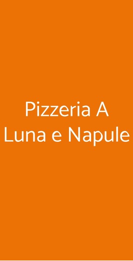 Pizzeria A Luna E Napule, Bologna