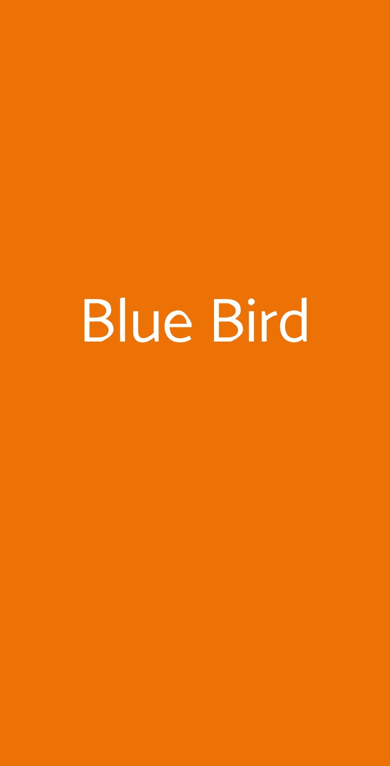 Blue Bird Torino menù 1 pagina