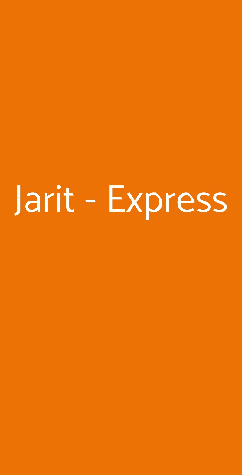 Jarit - Express Milano menù 1 pagina