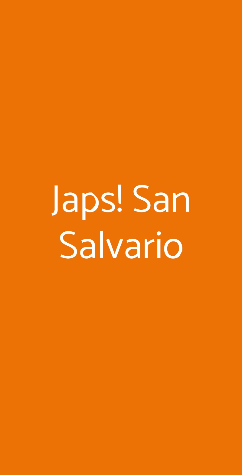 Japs! San Salvario Torino menù 1 pagina