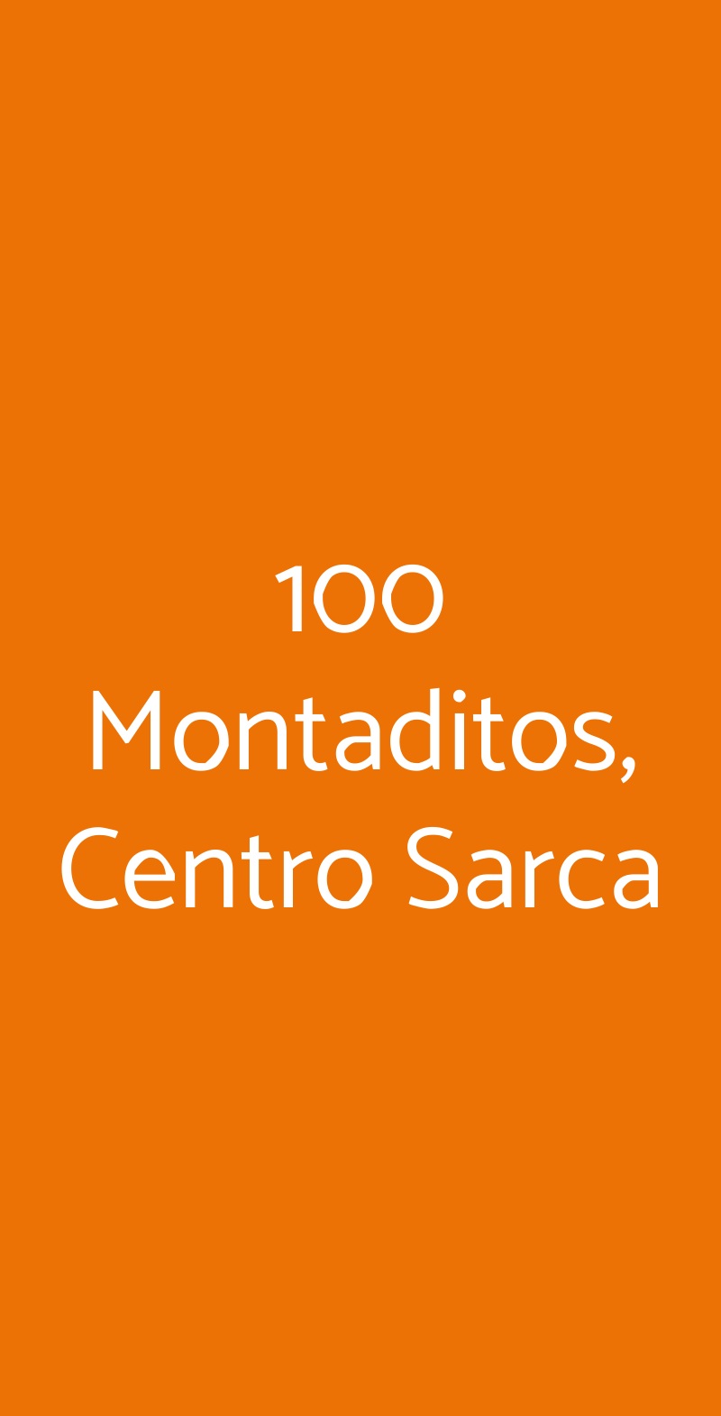 100 Montaditos Milano menù 1 pagina