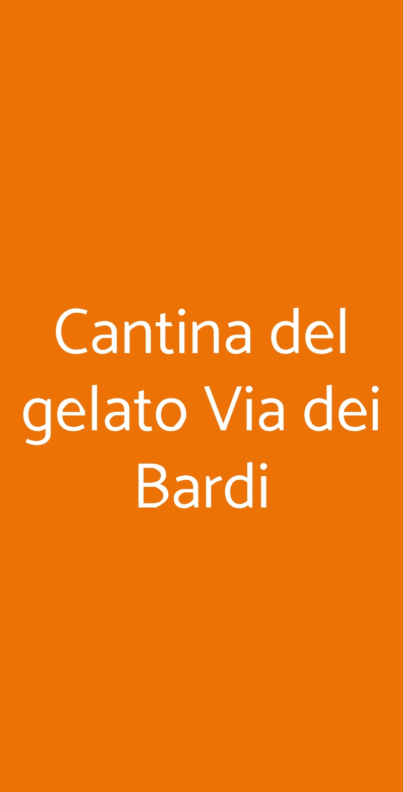 Cantina Del Gelato Via Dei Bardi, Firenze