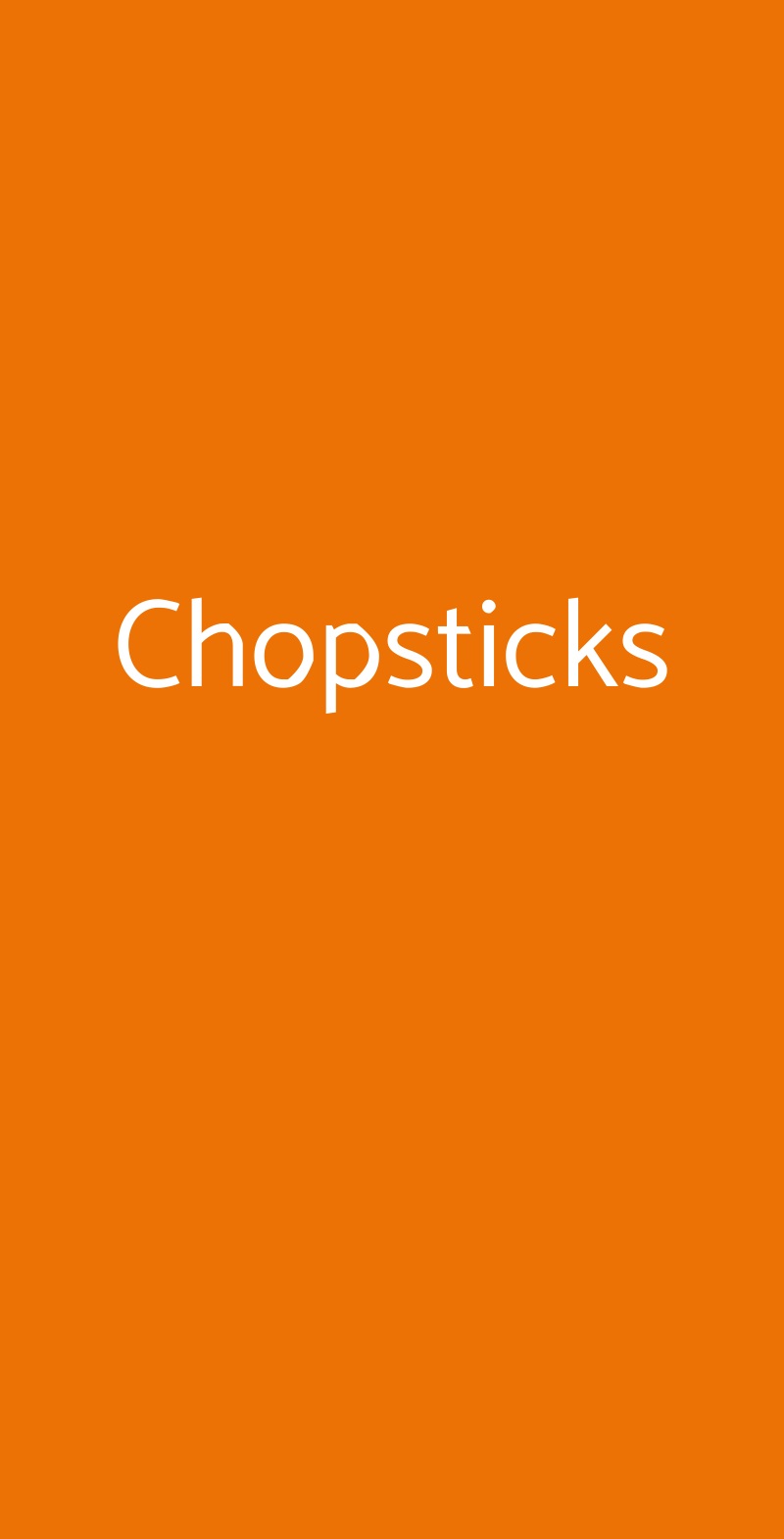 Chopsticks Roma menù 1 pagina