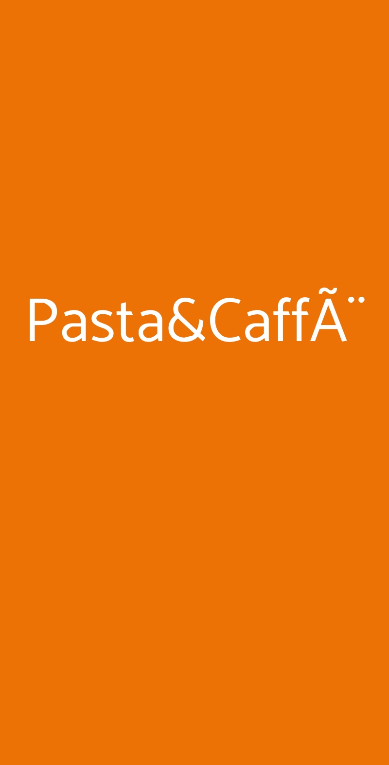 Pasta&CaffÃ¨ Roma menù 1 pagina