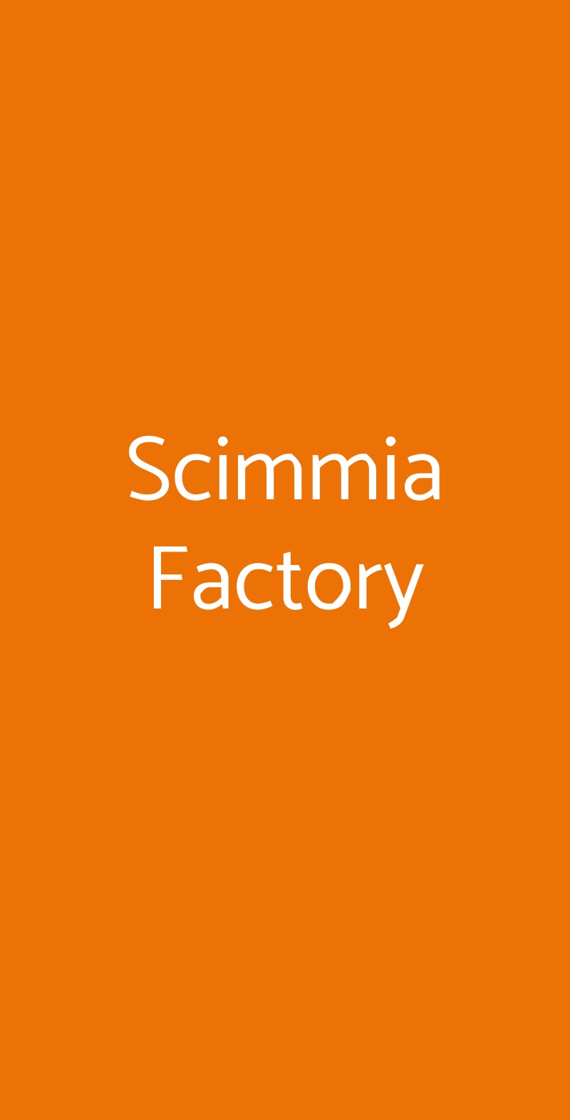 Scimmia Factory Roma menù 1 pagina