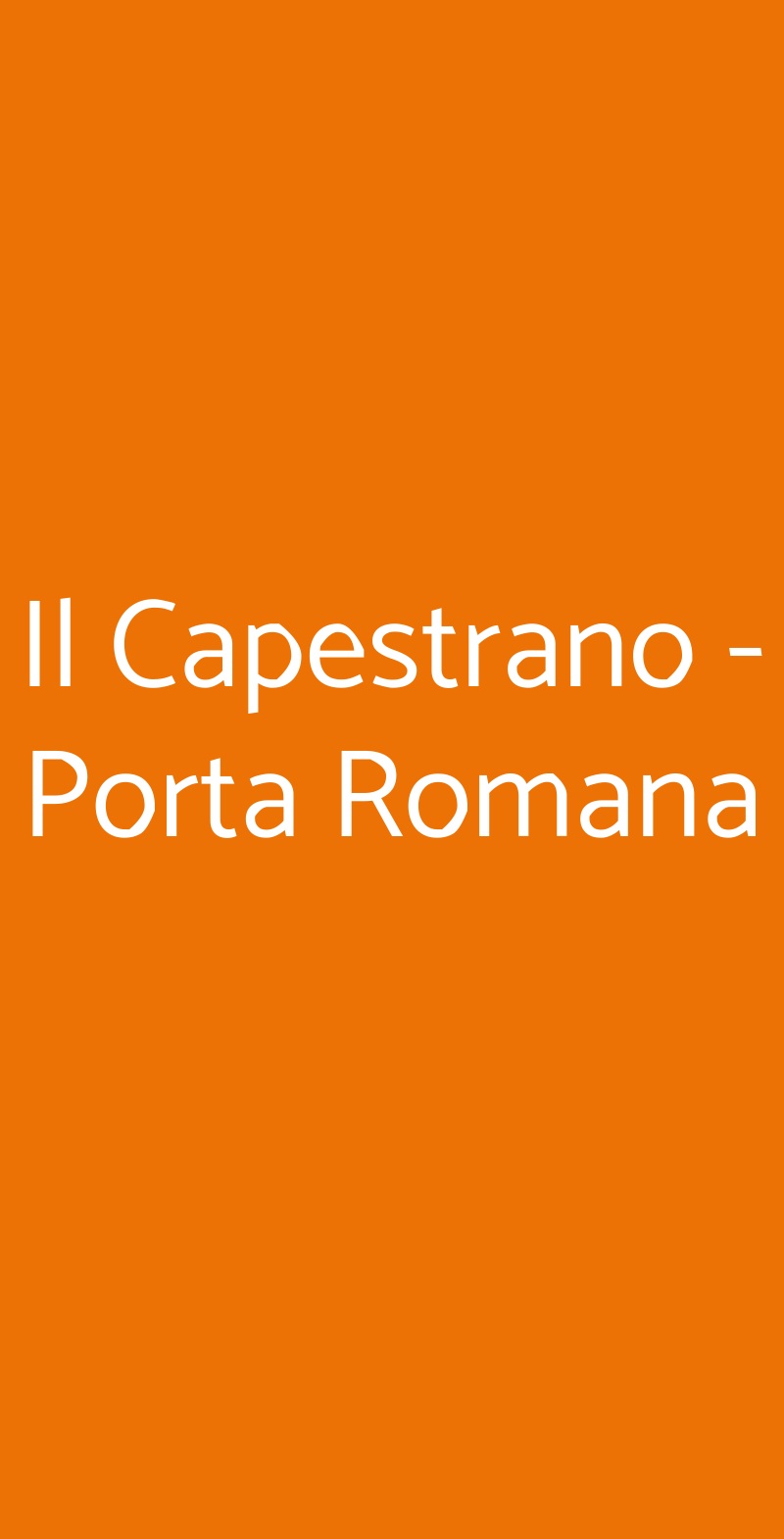 Il Capestrano - Porta Romana Milano menù 1 pagina