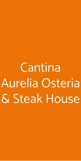 Cantina Aurelia Osteria & Steak House, Castellammare del Golfo
