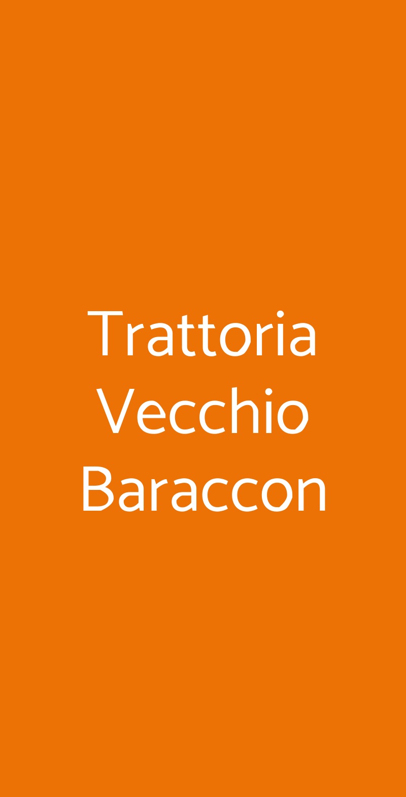 Trattoria Vecchio Baraccon Padova menù 1 pagina
