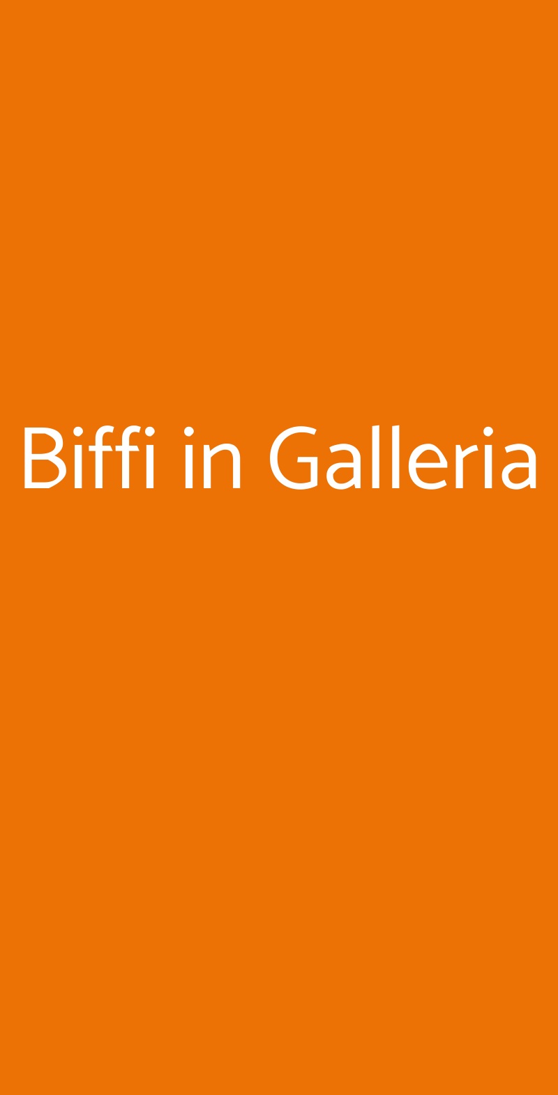 Biffi In Galleria, Milano