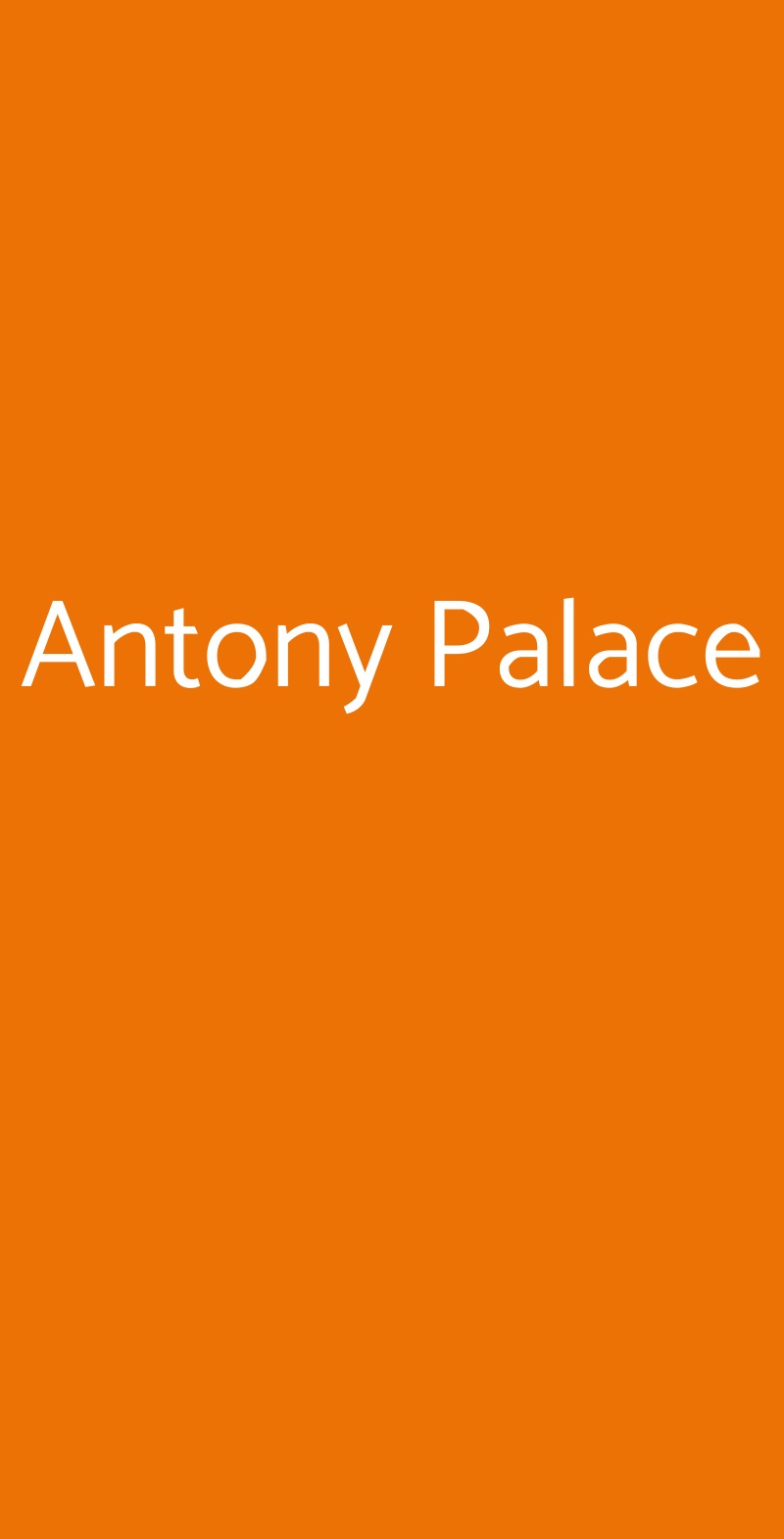 Antony Palace Marcon menù 1 pagina