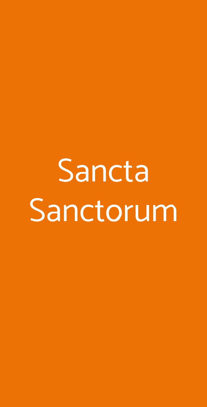 Sancta Sanctorum Napoli menù 1 pagina