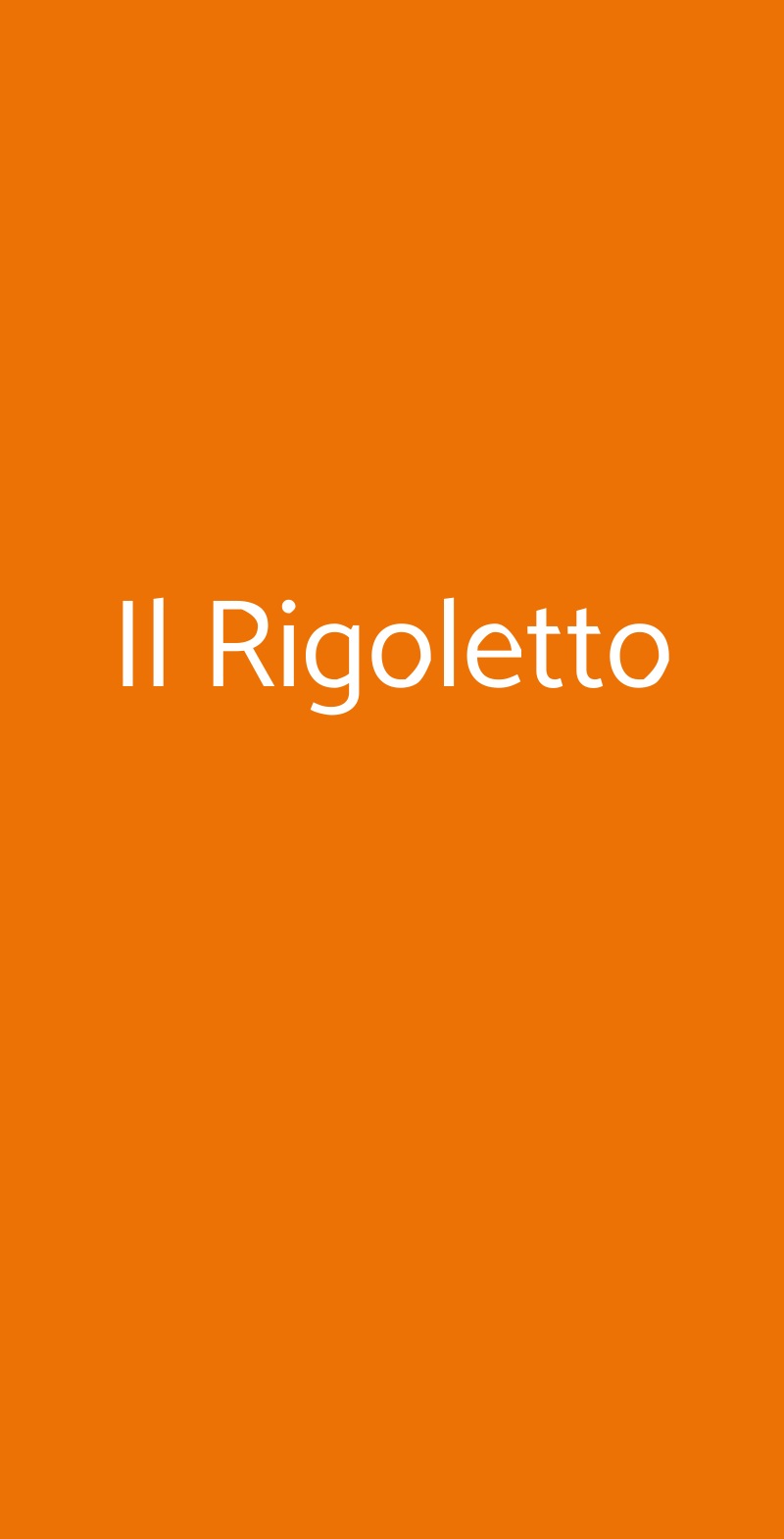 Il Rigoletto Ciriè menù 1 pagina