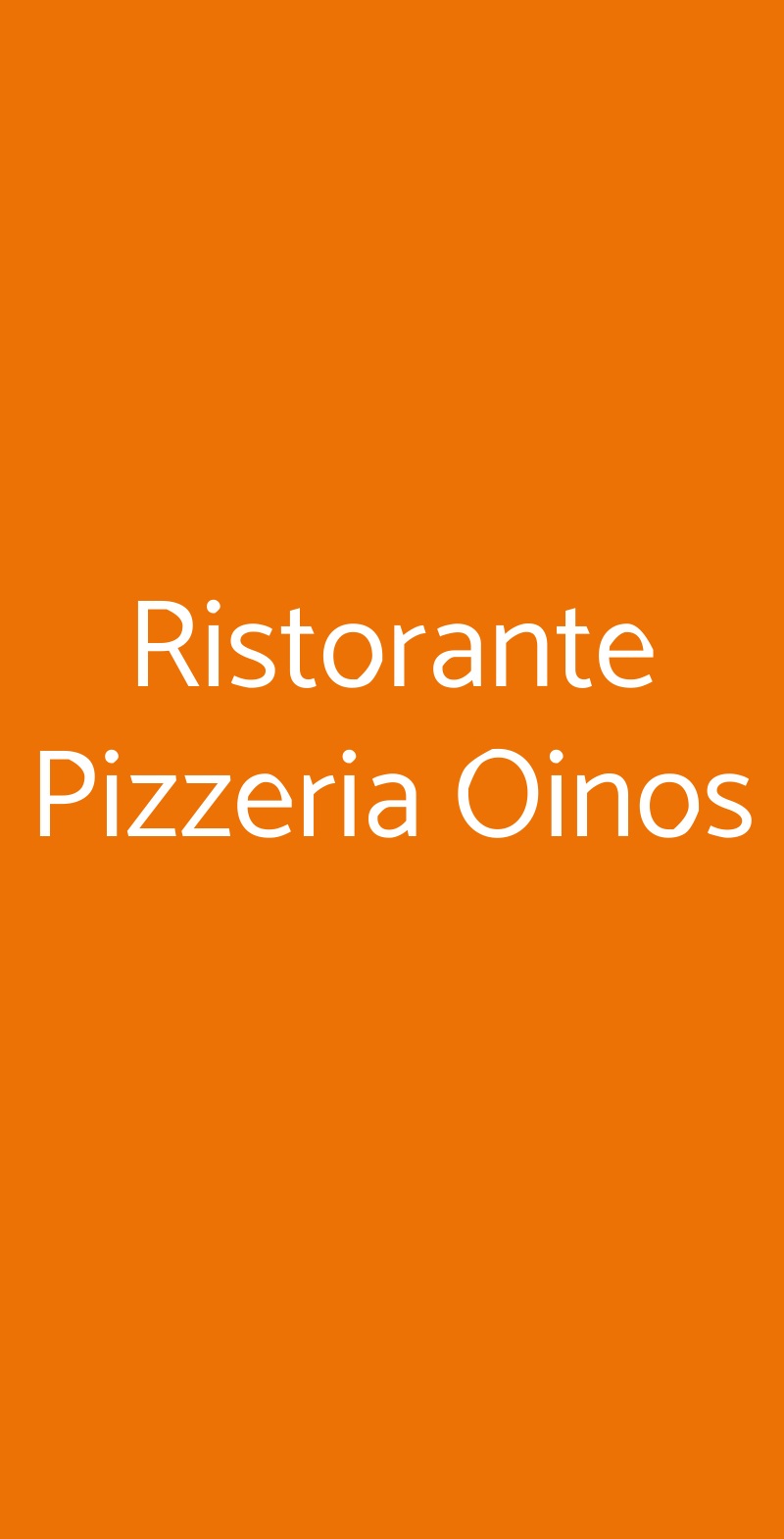 Ristorante Pizzeria Oinos Firenze menù 1 pagina