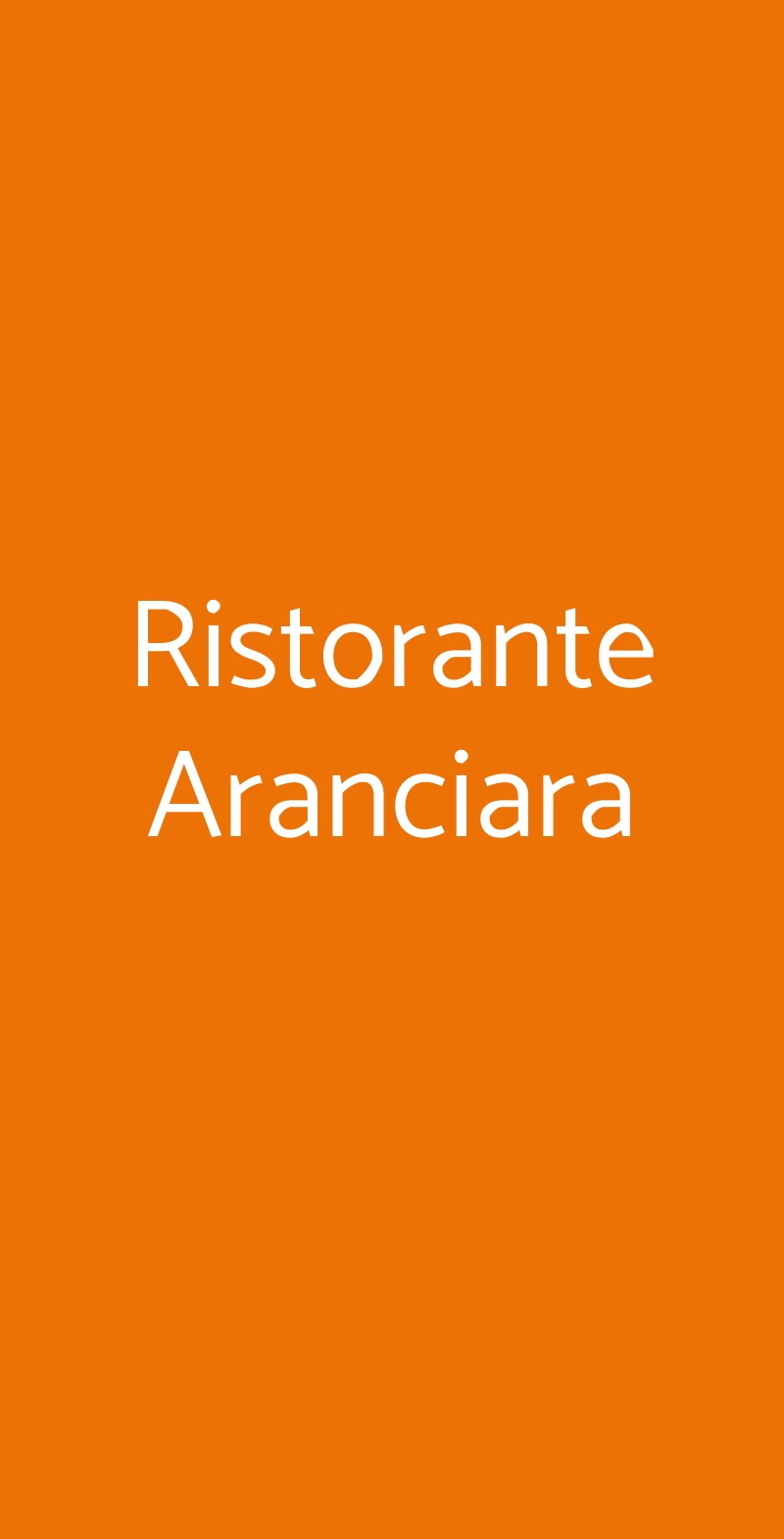 Ristorante Aranciara Taormina menù 1 pagina