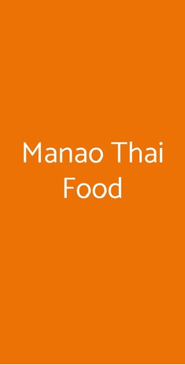 Manao Thai Food, Lido di Savio