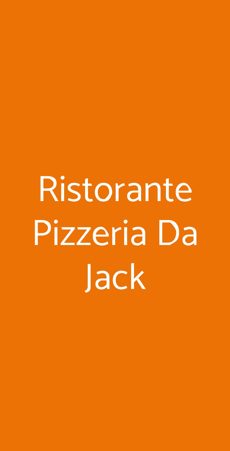 Ristorante Pizzeria Da Jack Castell'Alfero menù 1 pagina