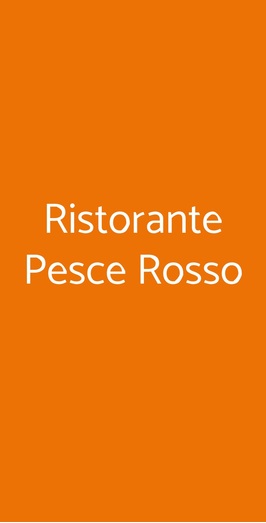 Ristorante Pescerosso, Firenze