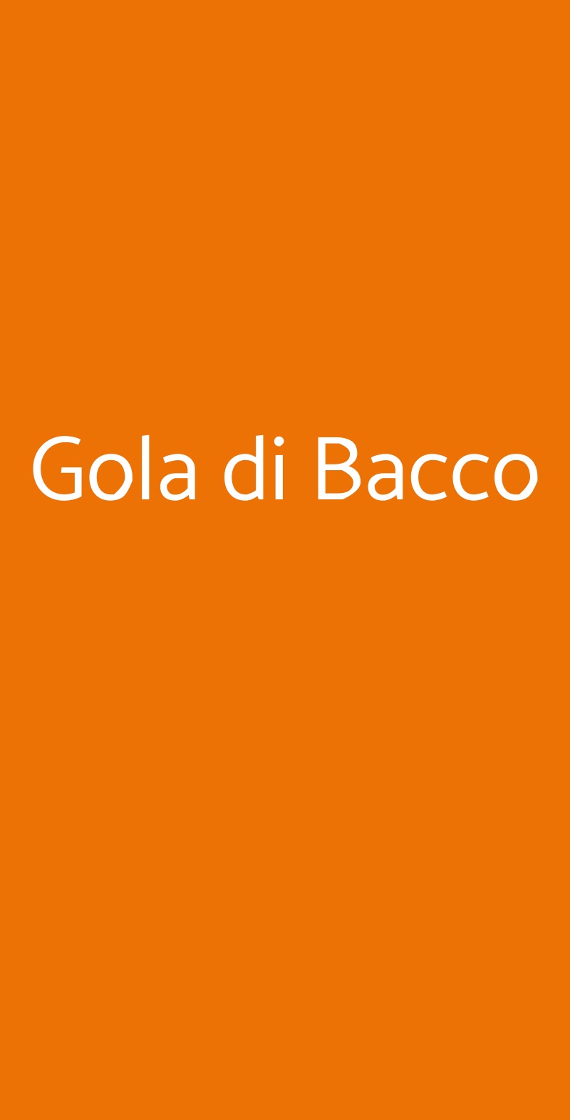 Gola di Bacco Pisa menù 1 pagina