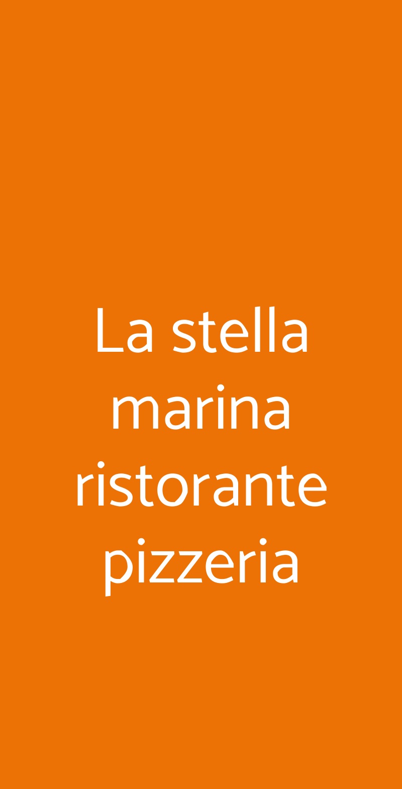 La stella marina ristorante pizzeria Acireale menù 1 pagina
