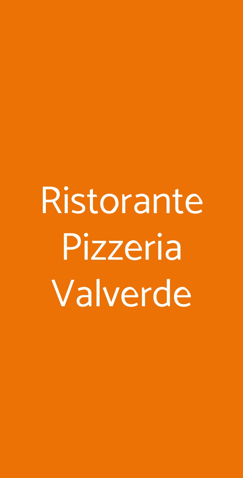 Ristorante Pizzeria Valverde Ravenna menù 1 pagina