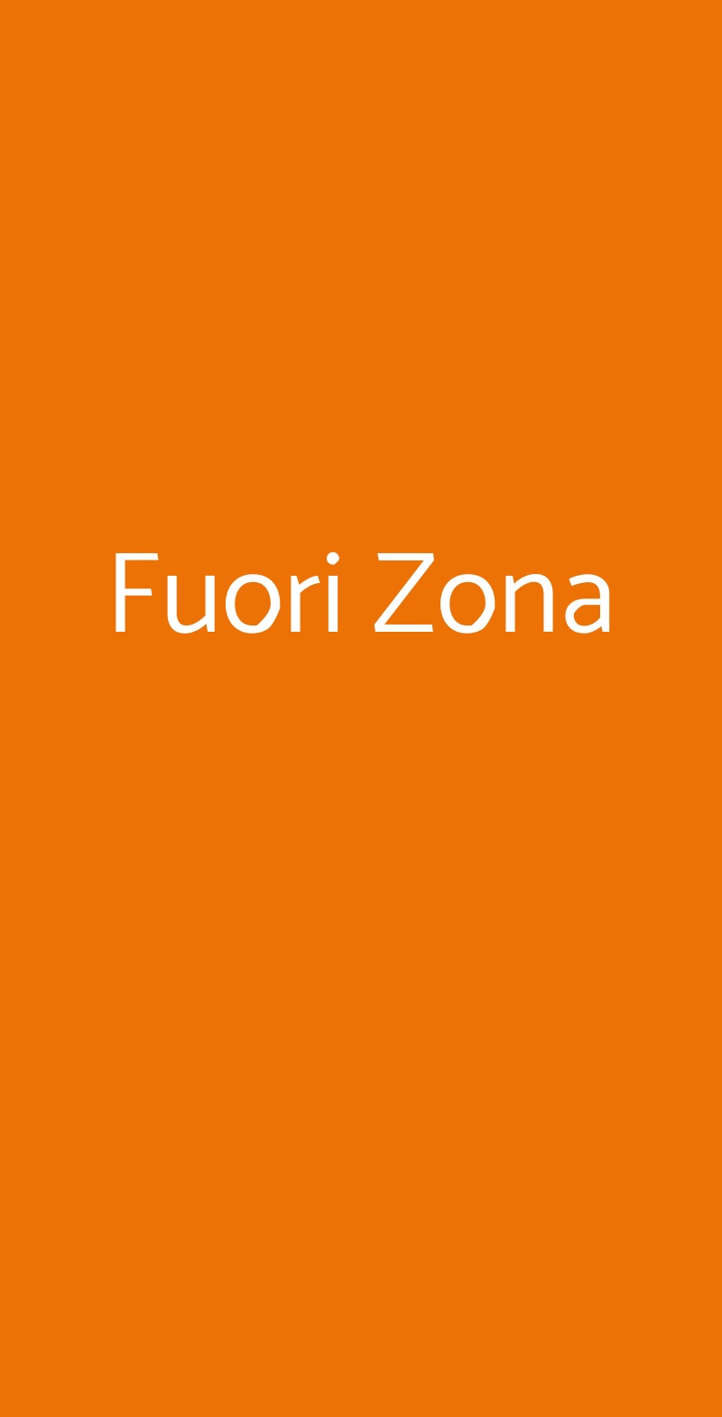 Fuori Zona Firenze menù 1 pagina