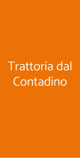 Trattoria Dal Contadino, Firenze