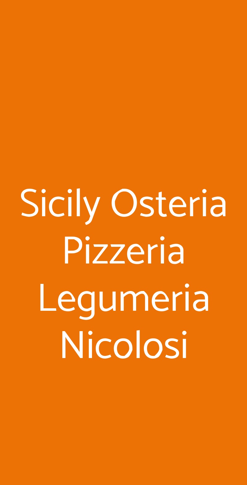 Sicily Osteria Pizzeria Legumeria Nicolosi Catania menù 1 pagina