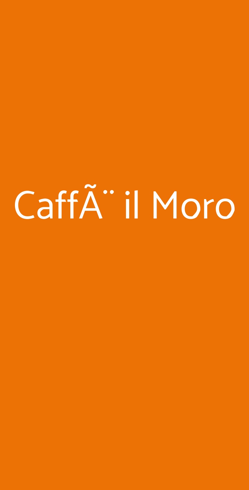 CaffÃ¨ il Moro Livorno menù 1 pagina