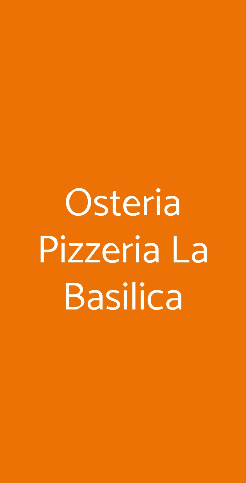 Osteria Pizzeria La Basilica, Pisa