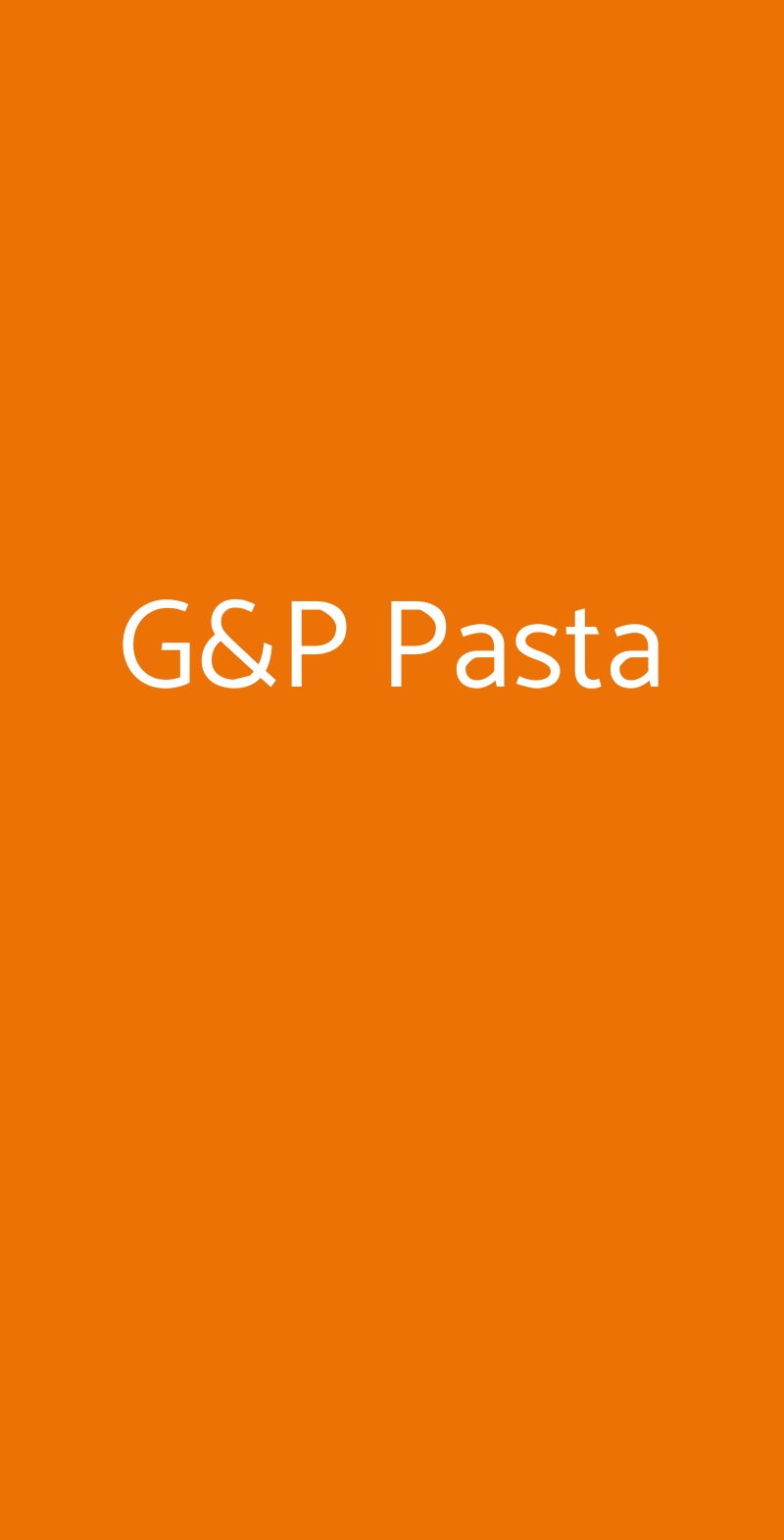 G&p Pasta, Genova