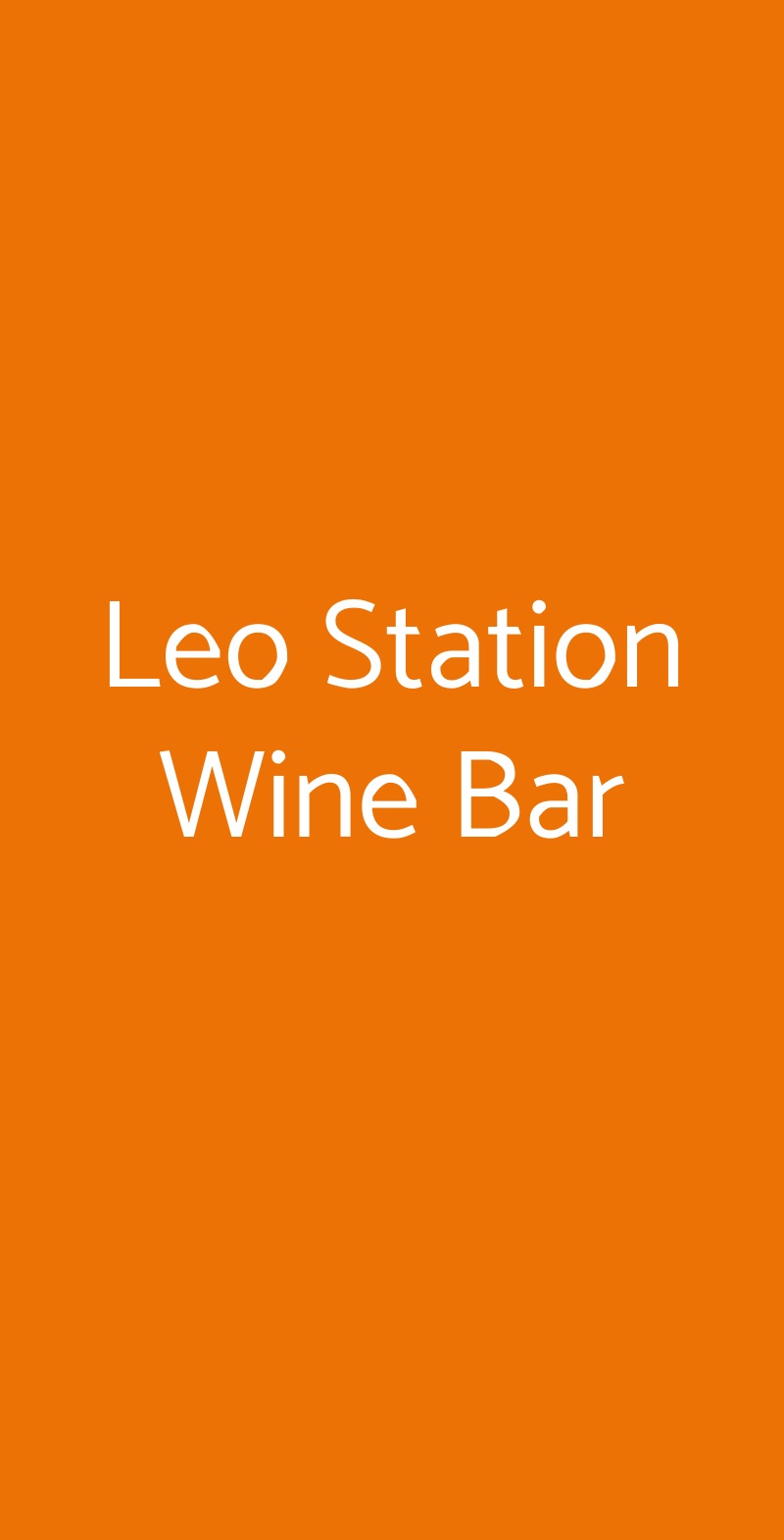 Leo Station Wine Bar Montagnana menù 1 pagina