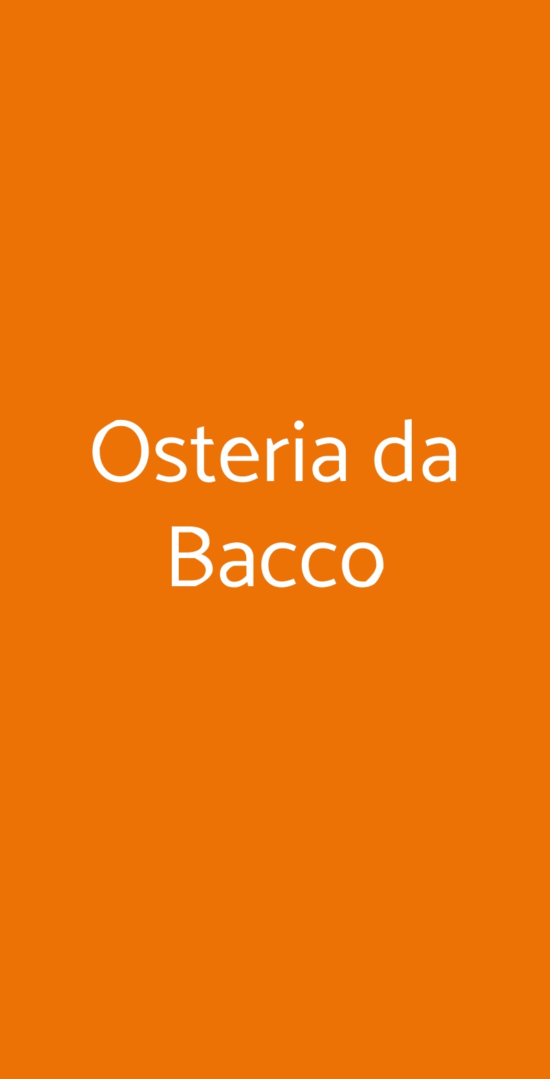 Osteria da Bacco Forli menù 1 pagina