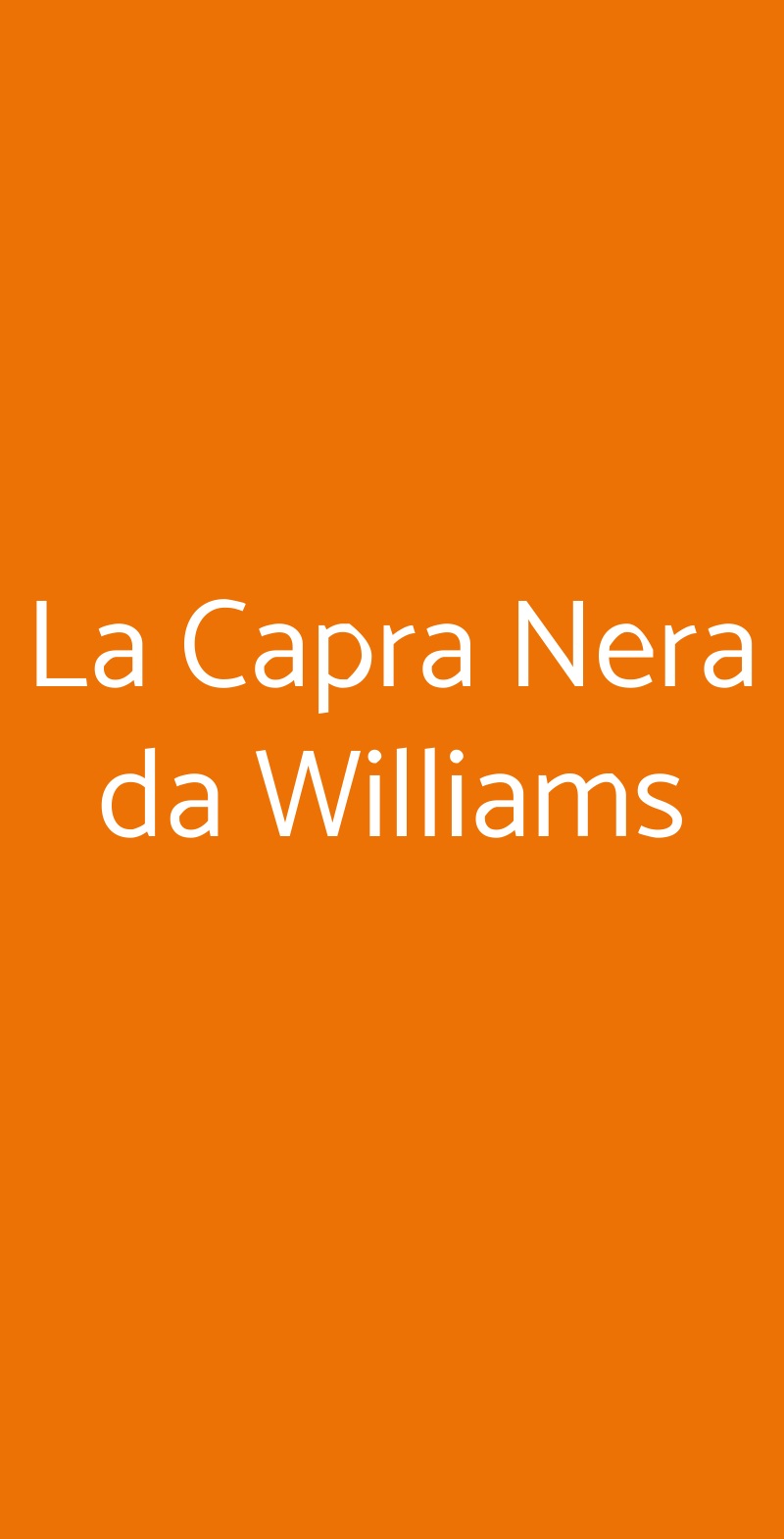 La Capra Nera da Williams Castrocaro Terme menù 1 pagina