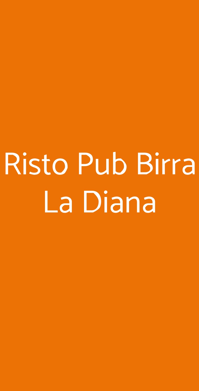 Risto Pub Birra La Diana Siena menù 1 pagina