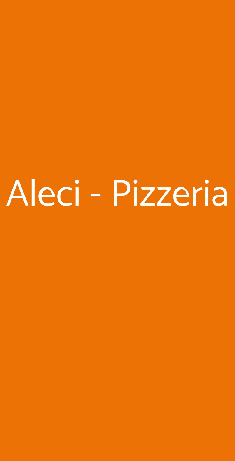 Aleci - Pizzeria Trapani menù 1 pagina