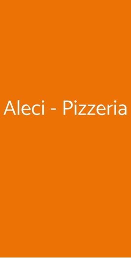 Aleci - Pizzeria, Trapani
