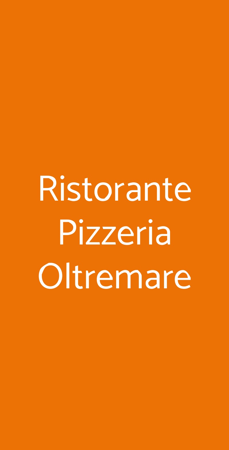 Ristorante Pizzeria Oltremare Ravenna menù 1 pagina