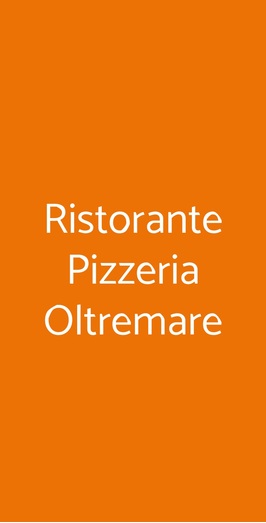 Ristorante Pizzeria Oltremare, Ravenna