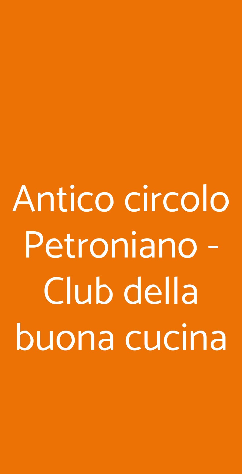 Antico circolo Petroniano - Club della buona cucina Bologna menù 1 pagina