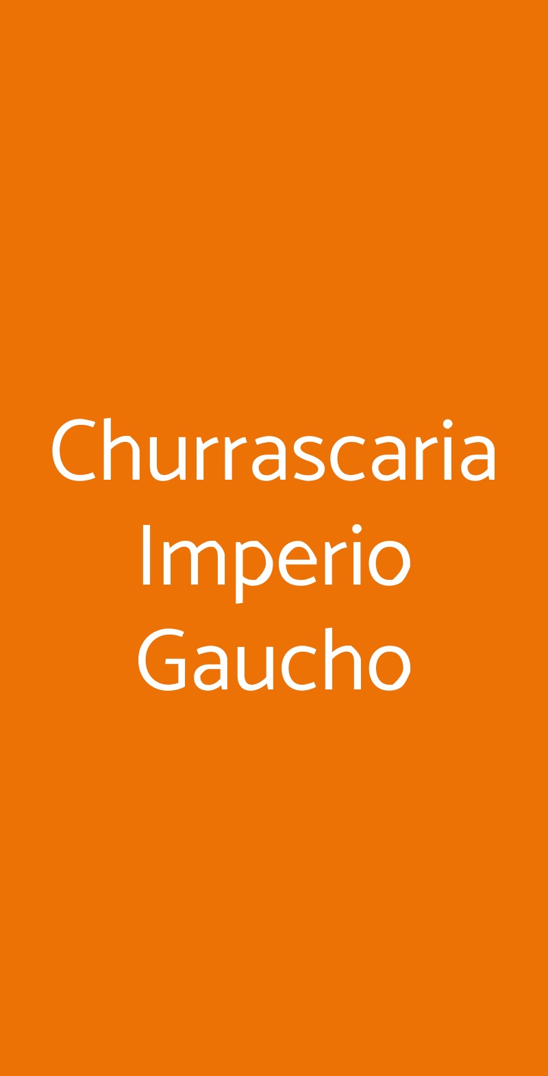 Churrascaria Imperio Gaucho Roma menù 1 pagina