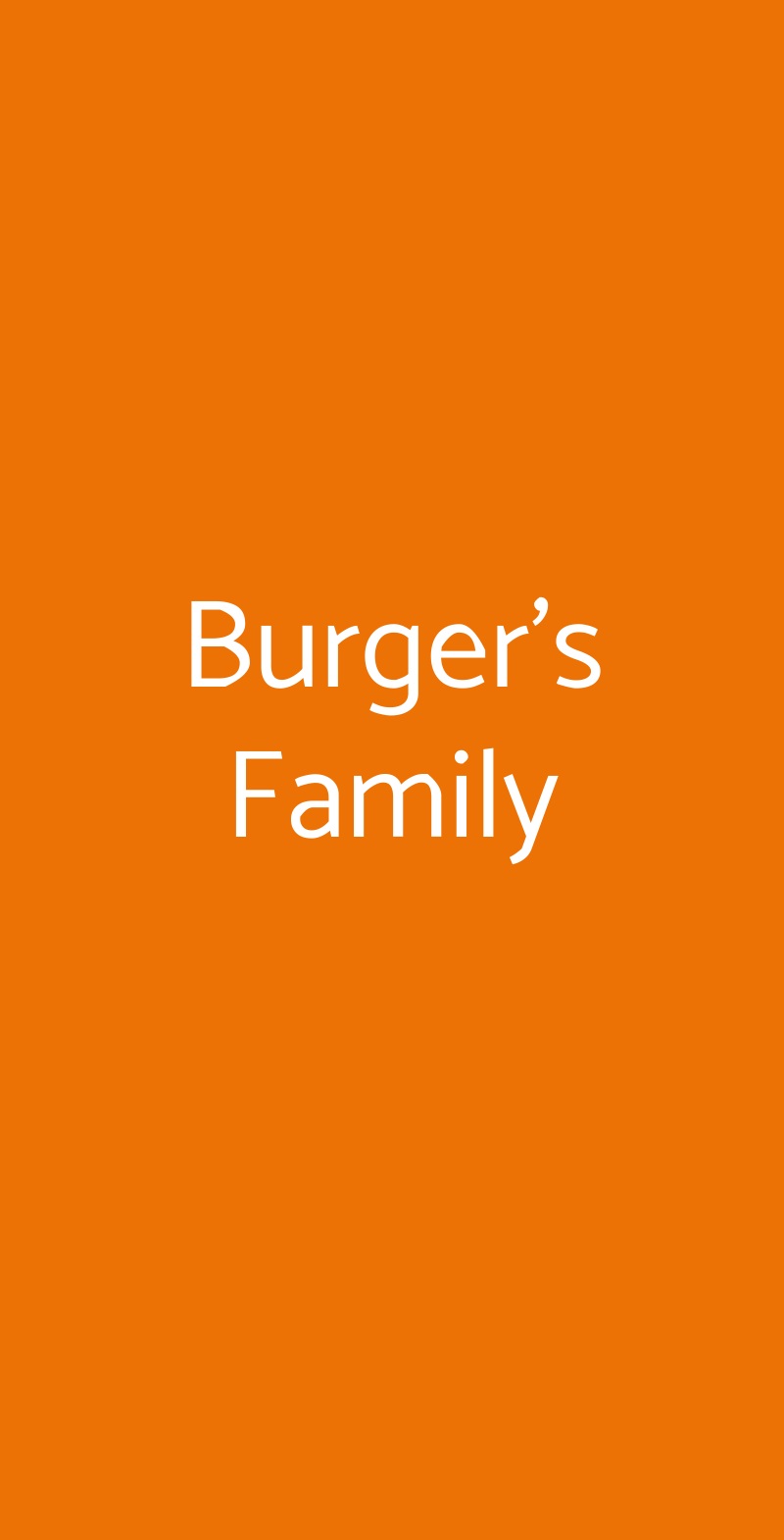 Burger's Family Monza menù 1 pagina