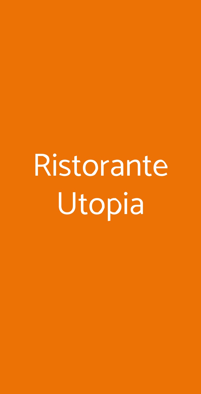 Ristorante Utopia Padova menù 1 pagina