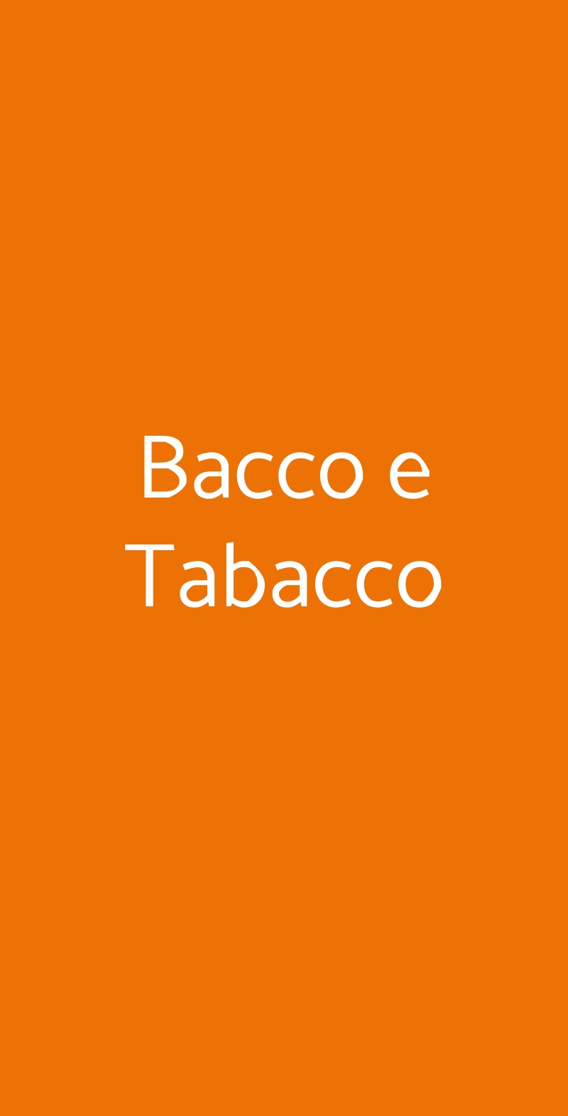 Bacco e Tabacco Monza menù 1 pagina