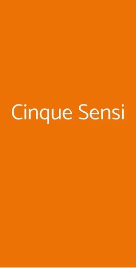 Cinque Sensi