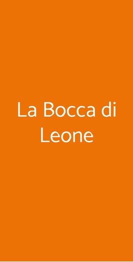 La Bocca Di Leone, Firenze