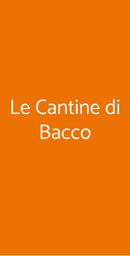 Le Cantine Di Bacco, Torino